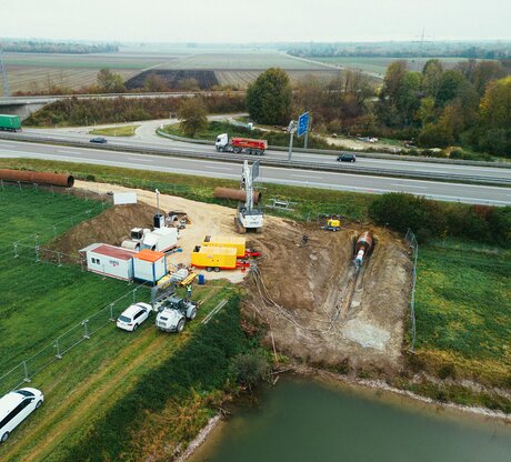 Ramming process reduces effort and costs for motorway drainage